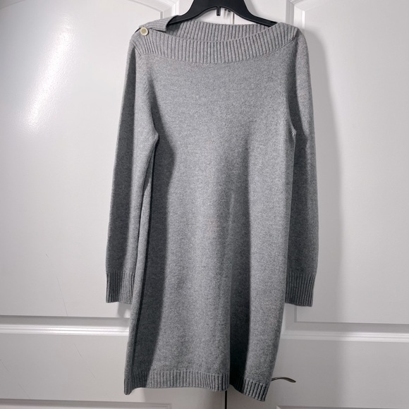 Gran Sasso Cashmere Blend Gray Sweater Dress size IT 48 - Picture 7 of 12